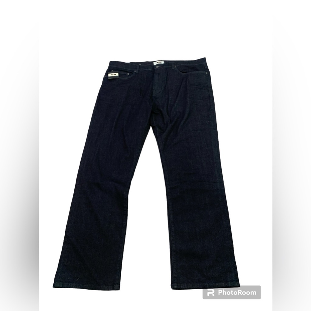 NWT Joseph Abboud Mens Slim Fit Flat Front Denim Straight Leg Jeans Size 42x32